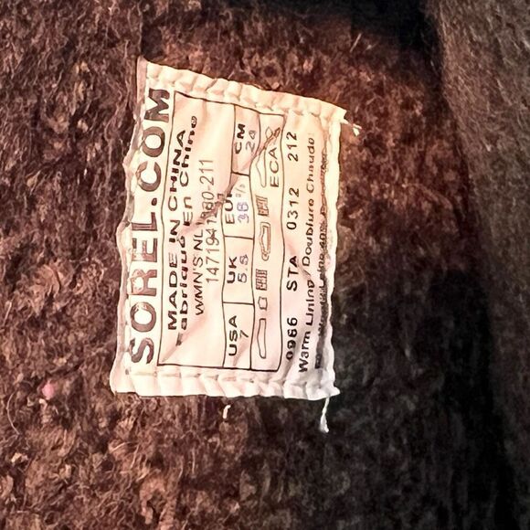 Sorel Winter Boots Womens 7 Brown Gray Chipahko Felt Lined Leather Snow Shoes - Picture 10 of 11